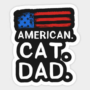 American Cat Dad Sticker